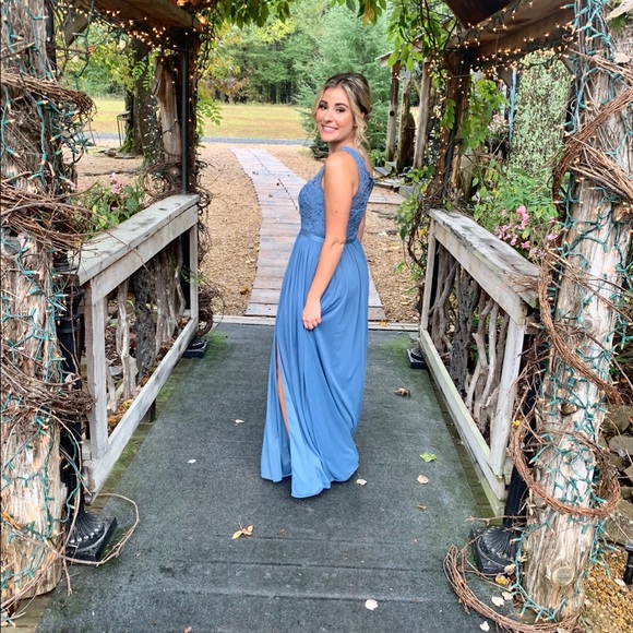 David's Bridal Dresses Davids Bridal Steel Blue Brides Maid Dress